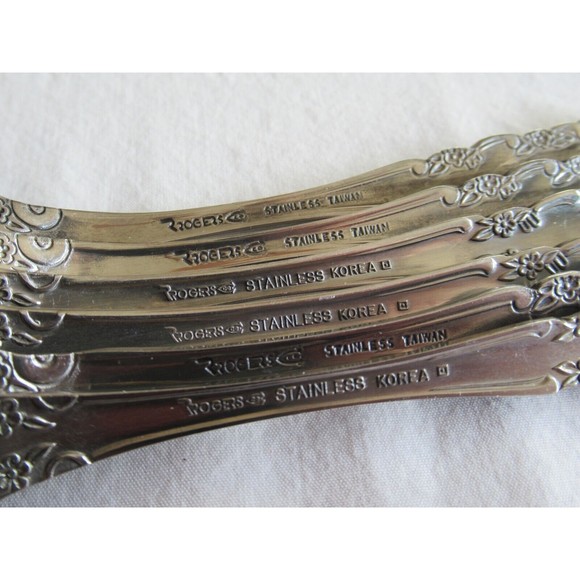 Roberts Rogers Co Korea & Taiwan DELIGHT Stainless Lot of 6x Dinner Forks 6.9" - Picture 3 of 10